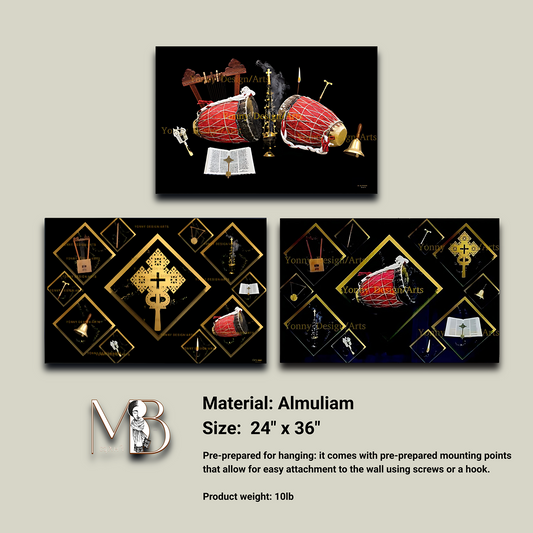 Kebero & Meskel - Ethiopian & Eritrean Work of art - Aluminium Print