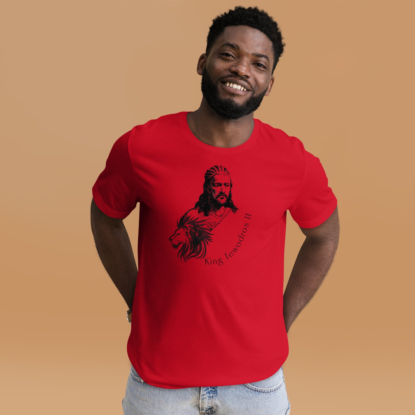 King Tewodros Soft Red Unisex t-shirt ethiopia - ©maizen design