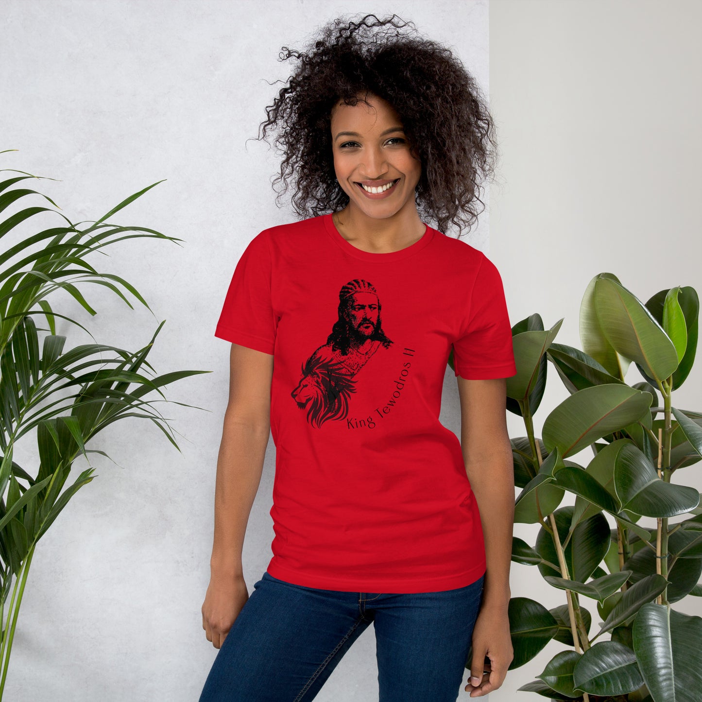 King Tewodros  Red Unisex t-shirt ethiopia - ©maizen design