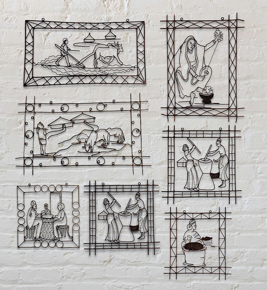 Discover the artistry of HANDMADE METALWORKS - Elevate your living room, office, indoor, and outdoor spaces with our exquisite metal wall decor, perfect for both home and office.