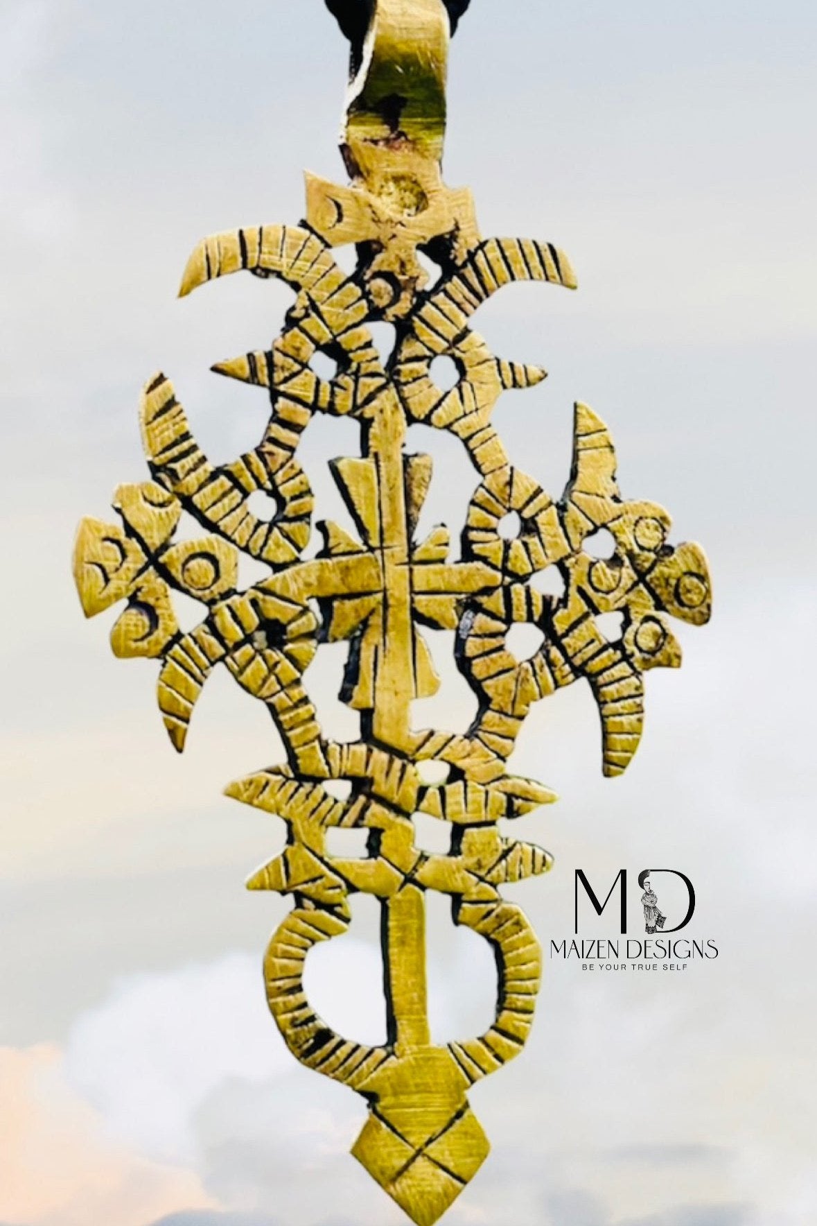 Handcrafted Ethiopian Bronze Cross