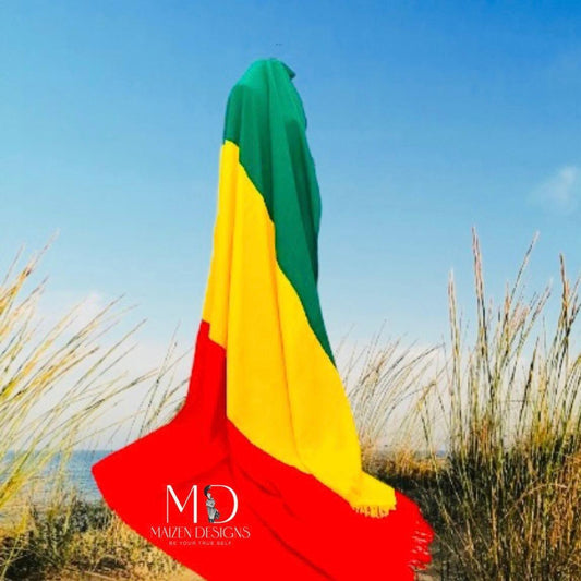 Ethiopian Flag Fota / Ethiopian Scarf/blanket