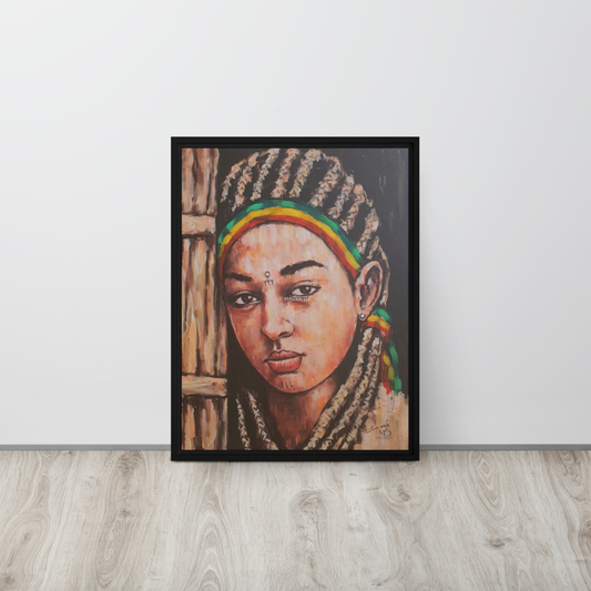 Tobiya Framed canvas -Ethiopian Art