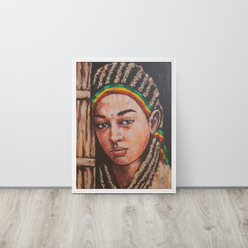 Tobiya Framed canvas -Ethiopian Art